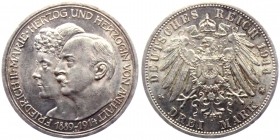 Anhalt - J 24 - 1914 A - Friedrich II. (1904-1918) - 3 Mark - vz