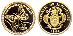 Seychellen - 1994 - Schmetterling - 50 Rupees - 1/25 Unze - PP