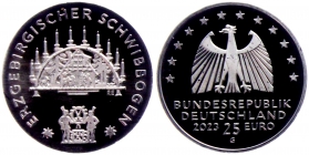 BRD - 2023 G - Erzgebirgischer Schwibbogen - Weihnachtsmünze - 25 Euro - bfr.