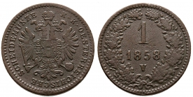 Österreich - Ungarn - Haus Habsburg - 1858 M - Franz Joseph I. (1848-1916) - 1 Kreuzer - vz