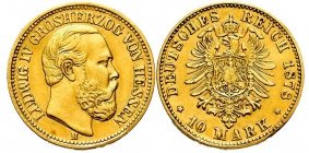 Hessen - J 219 - 1878 H - Großherzog Ludwig IV. (1877-1892) - 10 Mark - f.vz