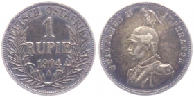 Deutsch-Ostafrika - N 722 - 1904 A - Wilhelm II. in Uniform (1888-1918) - 1 Rupie - vz