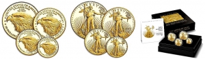 USA - 2023 - American Gold Eagle - 4 Münzen-Set - PP mit Box und Zertifikat