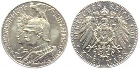 Preussen - J 105 - 1901 - Wilhelm II. (1888-1918) - mit Friedrich I. zur 200-Jahrfeier des Königreichs - 2 Mark - vz-st