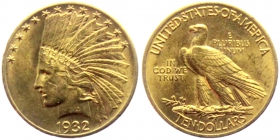 USA - 1932 - Indian Head - 10 Dollars - vz min. Kr.