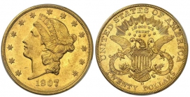 USA - 1907 D - Liberty Head - 20 Dollars vz+ im Slab