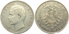 Bayern - J 44 - 1888 D - König Otto (1886 - 1913) - 5 Mark - ss-vz