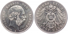 Sachsen - J 128 - 1902 E - Albert (1873-1902) - 5 Mark - st