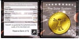 Fiji - 2010 - Sonnensystem - 10 Dollars - PP mit Zertifikat