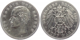 Bayern - J 46 - 1901 D - Otto von Bayern - 5 Mark - ss+