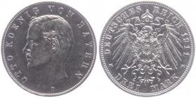 Bayern - J 47 - 1911 D - König Otto (1886-1913) - 3 Mark - ss-vz
