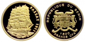 Benin - o.J. - Segelschiff Passat 1911 - 1500 Francs - PP