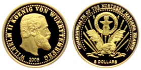 Marianen - 2005 - König Wilhelm II. von Württemberg - 5 Dollars - PP