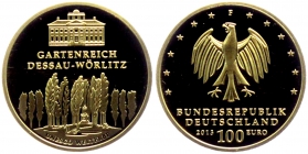 BRD - 2013 F - Dessau-Wörlitz - 100 Euro - st in Box mit Zertifikat