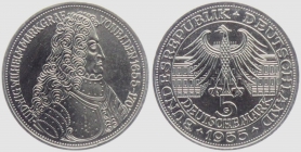 BRD - J 390 - 1955 G - Markgraf von Baden - 5 Mark - vz - bankfrisch