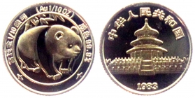 China - 1982 - Panda - 1/10 Unze - st/Bu