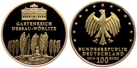 BRD - 2013 D - Dessau-Wörlitz - UNESCU Weltkulturerbe - 100 Euro - st in Box mit Zertifikat