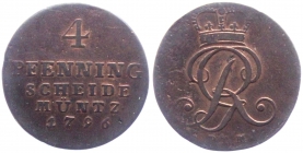 Braunschweig-Calenberg-Hannover - 1796 PLM - Georg III. (1760-1814) - 4 Pfennig - ss-vz
