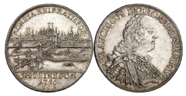 Regensburg - 1756 ICB - Franz I. (1746-1765) - Stadtansicht - Konventionstaler - vz
