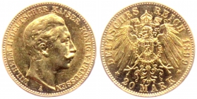 Preussen - J 252 - 1899 A - Kaiser Wilhelm II. (1888-198) - 20 Mark - vz