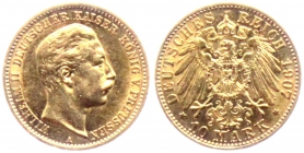 Preussen - J 251 - 1907 A - Kaiser Wilhelm II. (1888-198) - 10 Mark - vz