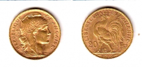 Frankreich - 1905 - Kopf der Marianne - 20 Francs - vz