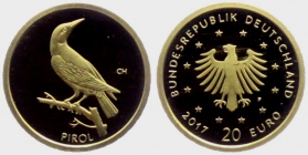 BRD - 2017 F - Heimische Vögel - Pirol - 20 Euro - 1/8 Unze - st/BU