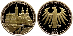 BRD - 2017 J - Eisleben und Wittenberg - 100 Euro - st in Box mit Zertifikat