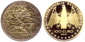 BRD - 2015 G - Oberes Mittelrheintal - UNESCO-Welterbe - 100 Euro - st in Box mit Zertifikat