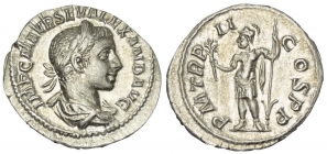 Römisches Kaiserreich - 223 - Severus Alexander (221-235) als Augustus - Denar vz