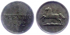 Braunschweig-Wolfenbüttel - 1852 B - Wilhelm (1831-1884) - 1 Pfennig - s