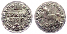 Braunschweig-Wolfenbüttel - 1796 - Karl Wilhelm Ferdinand (1780-1806) - 4 Pfennig - vz