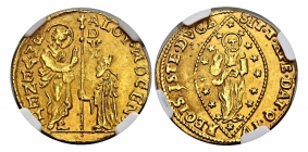 Italien - Venedig - 1763-1778 - Alvise IV. Mocenigo (1763-1787) - Der 118. Doge - 1 Zechine - im Slab