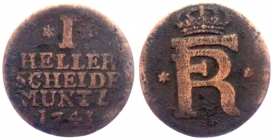 Hessen-Kassel - 1741 - Friedrich I. (1730-1751) - 1 Heller - s