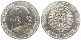 Preussen - J 96 - 1876 A - Wilhelm I. (1861-1888) - 2 Mark - s-ss