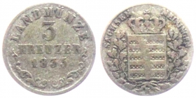 Sachsen-Meiningen - 1835 K - Bernhard Erich Freund (1803-1866) - 3 Kreuzer - ss
