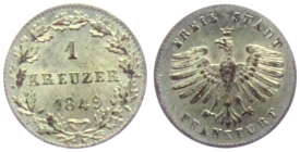 Frankfurt - 1849 - 1 Kreuzer - st