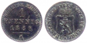 Reuss, ältere Linie - 1868 A - Heinrich XXII. (1859-1902) - 1 Pfennig - ss