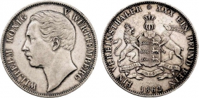 Württemberg - 1862 - Wilhelm I. (1816-1864) - Vereinstaler - vz