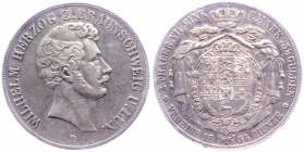 Braunschweig-Lüneburg-Wolfenbüttel - 1854 B - Herzog Wilhelm (1831-1884) - Vereinsdoppeltaler - f.vz