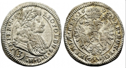 Österreich - Haus Habsburg - 1696 CK - Leopold I. (1657-1705) - 3 Kreuzer - ss