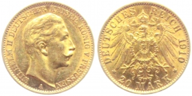 Preussen - J 252 - 1910 A - Wilhelm II. (1888-1918) - 20 Mark - ss-vz