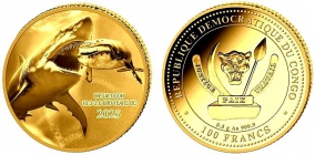 Kongo - 2025 - Megalodon - Serie Prehistoric Life II - 100 Francs - PP
