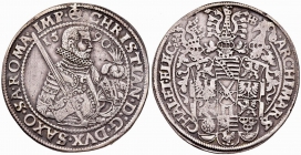 Sachsen - 1590 - Christian I. (1586-1591) - Reichstaler - ss-vz