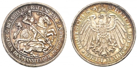 Preussen - J 115 - 1915 A - Kaiser Wilhelm II. (1888-1918) - Mansfeld - 3 Mark - st