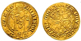 Brandenburg-Franken-Schwabach - o.J. - Friedrich von Ansbach & Sigismund von Kulmbach (1486-1495) - Goldgulden - ss-vz