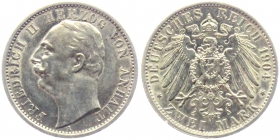 Anhalt - J 22 - 1904 A - Friedrich II. (1904-1918) - 2 Mark - vz+