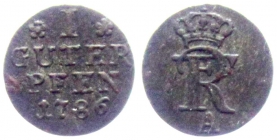 Preussen - 1786 A - Friedrich II. (1740-1786) - 1 guter Pfennig - vz