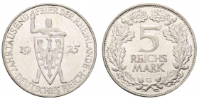 Weimarer Republik - J 322 - 1925 G - Rheinlande - 5 Reichsmark - ss-vz