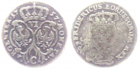 Preussen - 1757 C - Friedrich II. (1740-1786) - 6 Gröscher - s-ss